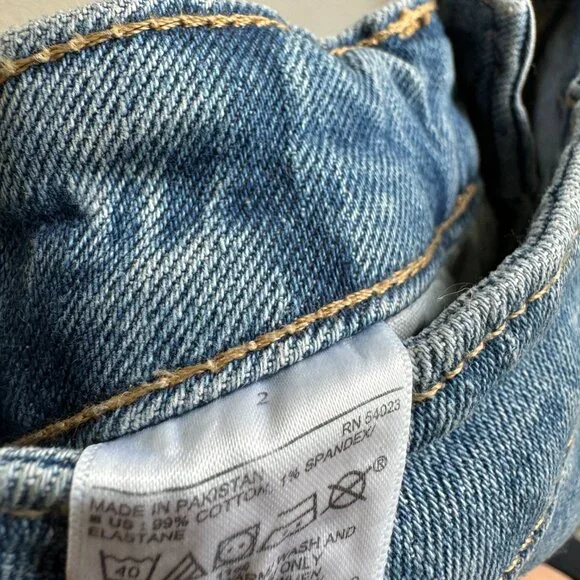 High-Waisted O.G. Straight Light-Wash Ripped Jeans - Picture 6 of 7